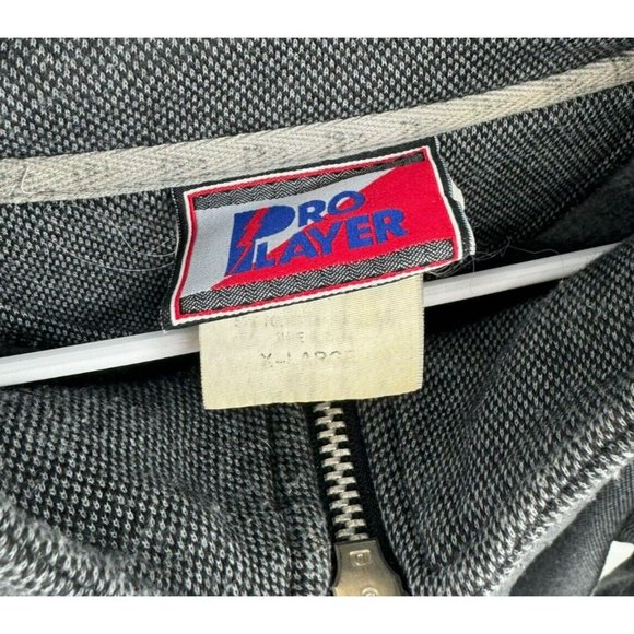 VINTAGE Chicago Bulls Sweater Mens XL Gray 1/4 Zip Pullover 90s NBA - Picture 3 of 6